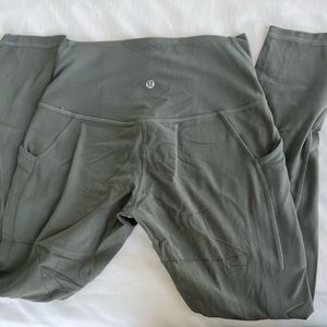 Sage green lululemon align leggings with pockets size 6, 25in inseam